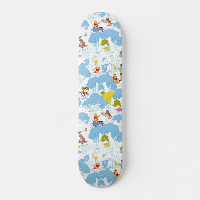 Winnie the Pooh | At the Honey Tree Pattern Skateboard (Front)