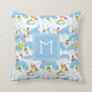 Winnie the Pooh At the Honey Tree Pattern Throw Pillow