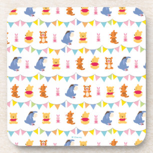 Winnie the Pooh   Baby Party Pattern Coaster