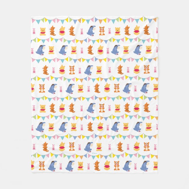 Winnie the Pooh | Baby Party Pattern Fleece Blanket (Front)