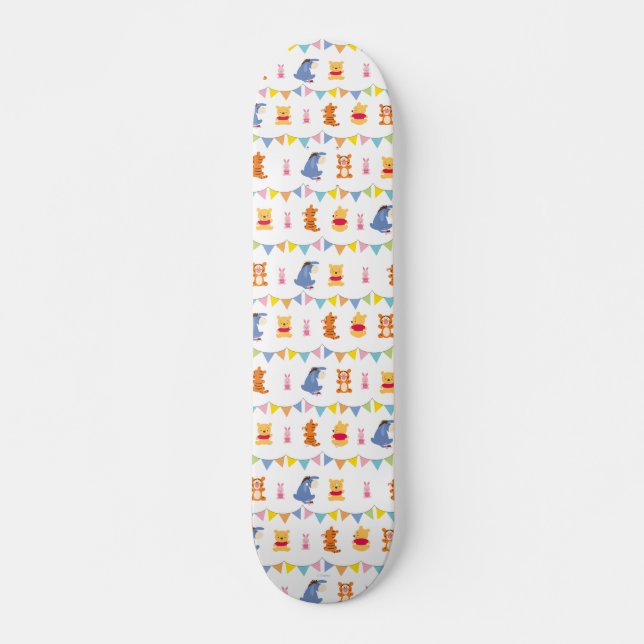Winnie the Pooh | Baby Party Pattern Skateboard (Front)