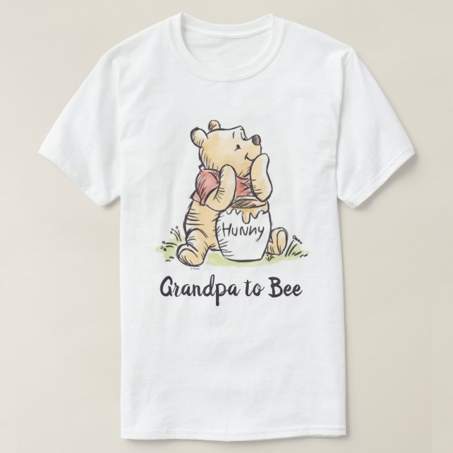 Winnie the Pooh Baby Shower | Grandpa to Bee T-Shirt (Design Front)