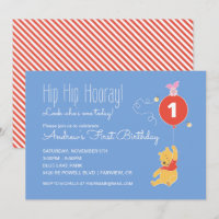 Winnie the Pooh Balloon | Boy - First Birthday