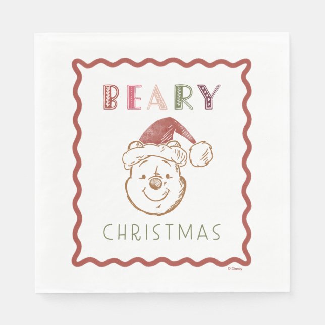 Winnie the Pooh | Beary Christmas Napkin (Front)