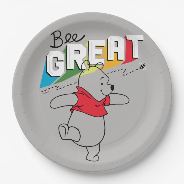Winnie the Pooh | Bee Great Paper Plate (Front)