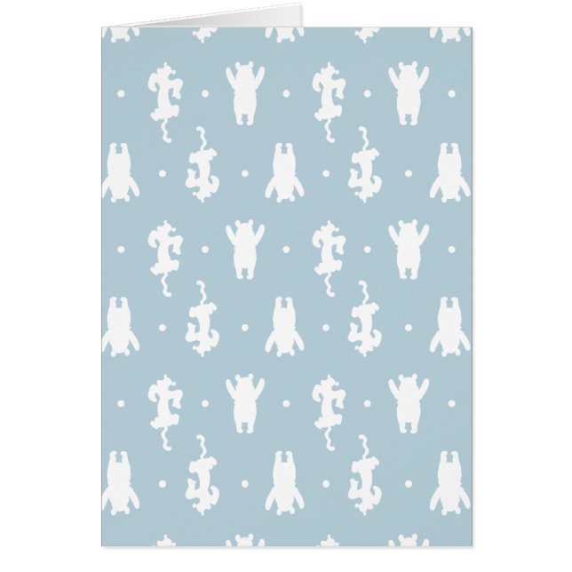 Winnie the Pooh | Blue Pastel Polka Dot Pattern (Front)