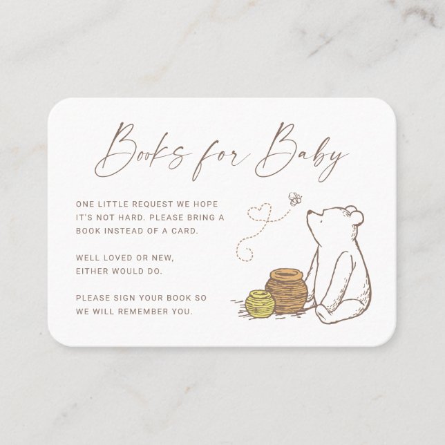 Winnie the Pooh Books for Baby Insert Card (Front)