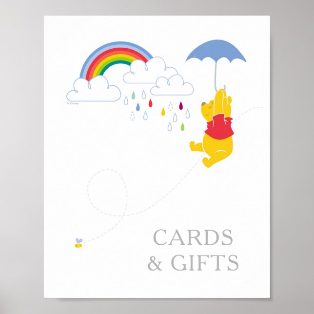 Winnie the Pooh | Boy Baby Shower Cards & Gifts Poster (Front)