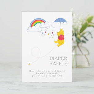 Winnie the Pooh Boy Baby Shower Diaper Raffle Invitation