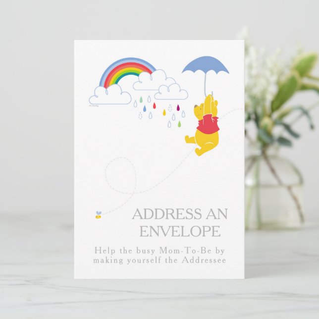 Winnie the Pooh | Boy Baby Shower Invitation (Standing Front)
