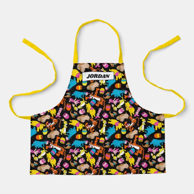 Winnie the Pooh | Bright Friends Pattern Apron (Front)