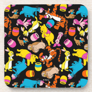 Winnie the Pooh   Bright Friends Pattern Coaster