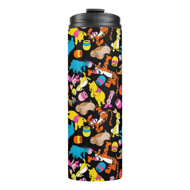 Winnie the Pooh | Bright Friends Pattern Thermal Tumbler (Front)