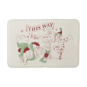 Winnie the Pooh   Christmas Graphic Bath Mat