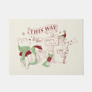 Winnie the Pooh   Christmas Graphic Doormat