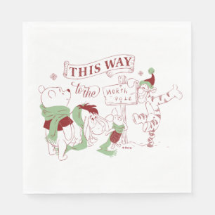 Winnie the Pooh   Christmas Graphic Napkin