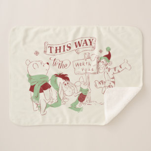 Winnie the Pooh   Christmas Graphic Sherpa Blanket