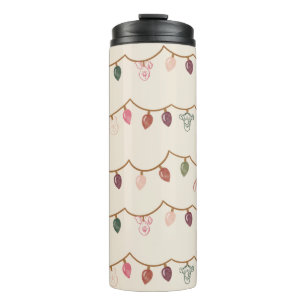 Winnie the Pooh Christmas Lights Pattern Thermal Tumbler