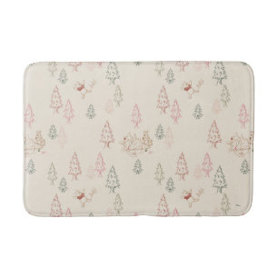 Winnie the Pooh Christmas Tree Pattern Bath Mat