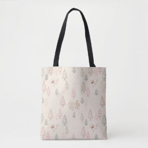 Winnie the Pooh Christmas Tree Pattern Tote Bag