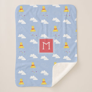 Winnie the Pooh   Cloudy Raindrop Pattern Sherpa Blanket