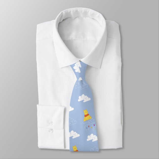 Winnie the Pooh | Cloudy Raindrop Pattern Tie (Tied)