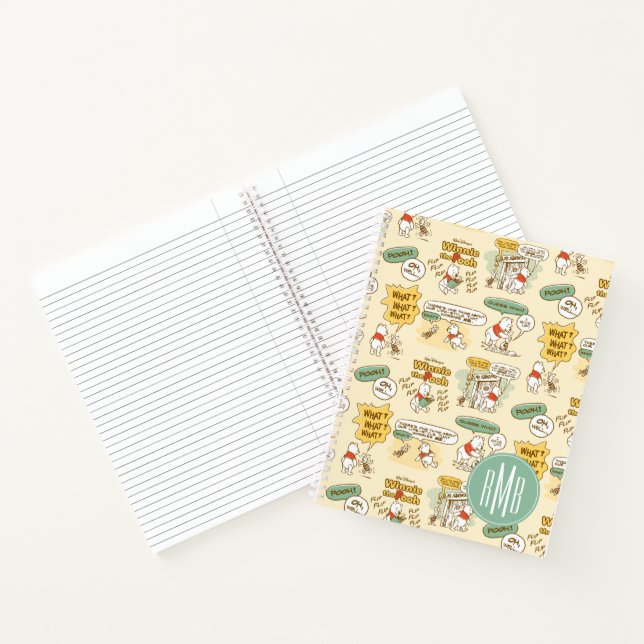 Winnie the Pooh | Comic Strip Style Pattern Notebook (Inside)