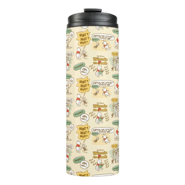 Winnie the Pooh | Comic Strip Style Pattern Thermal Tumbler (Front)