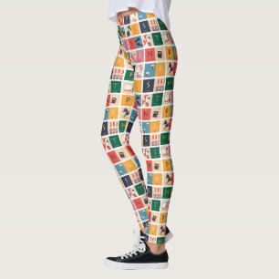 Winnie the Pooh   Cute Block Alphabet Pattern Leggings