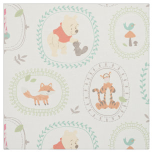 Winnie the Pooh   Cute Woodland Animals Pattern 2 Fabric