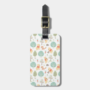 Winnie the Pooh   Cute Woodland Animals Pattern Luggage Tag