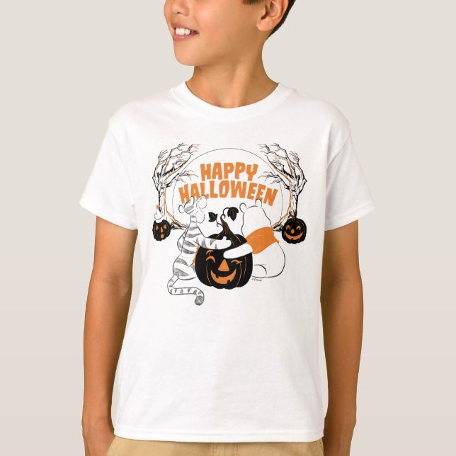 Winnie the Pooh & Eeyore | Happy Halloween T-Shirt (Front)
