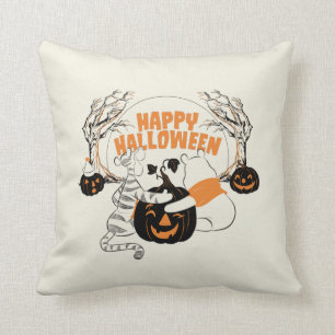 Winnie the Pooh & Eeyore   Happy Halloween Throw Pillow