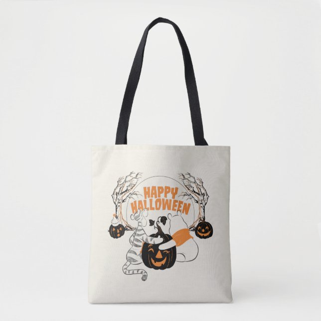 Winnie the Pooh & Eeyore | Happy Halloween Tote Bag (Front)