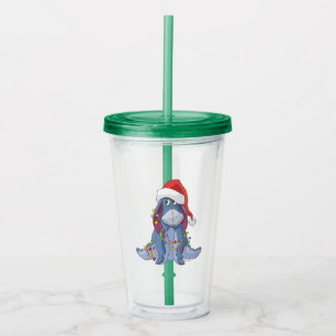 Winnie the Pooh   Eeyore Santa Claus Acrylic Tumbler