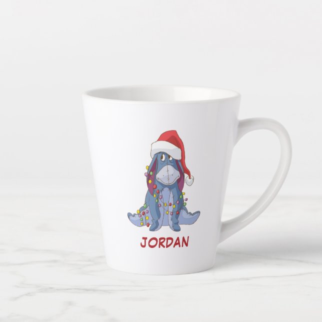 Winnie the Pooh | Eeyore Santa Claus Latte Mug (Right)