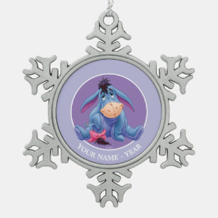 Winnie the Pooh   Eeyore Smile Snowflake Pewter Christmas Ornament