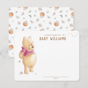 Winnie the Pooh Fall Harvest Pumpkin Baby Shower Card