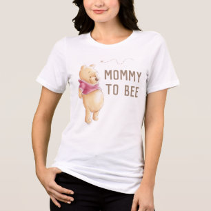 Winnie the Pooh Fall Harvest Pumpkin Baby Shower Tri-Blend Shirt