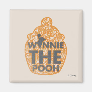 Winnie the Pooh Floral Hunny Pot Magnet