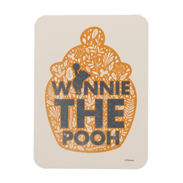 Winnie the Pooh Floral Hunny Pot Magnet (Vertical)