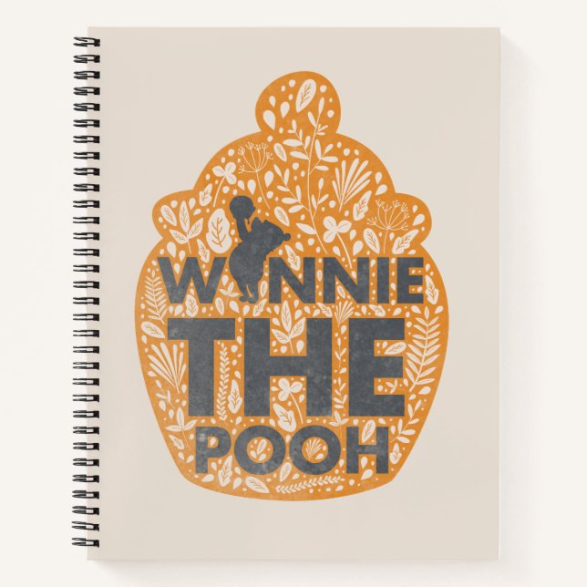Winnie the Pooh Floral Hunny Pot Notebook (Front)