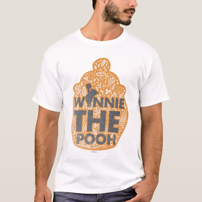 Winnie the Pooh Floral Hunny Pot T-Shirt (Front)