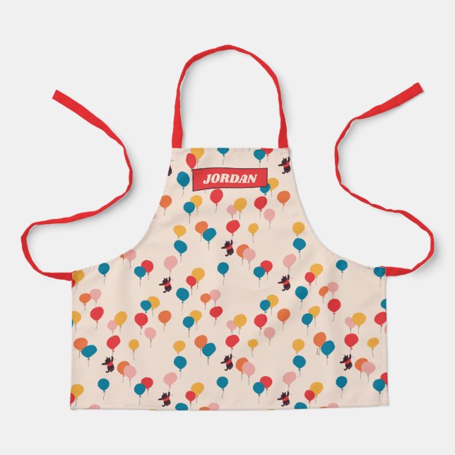 Winnie the Pooh | Flying High Balloon Pattern Apron (Front)