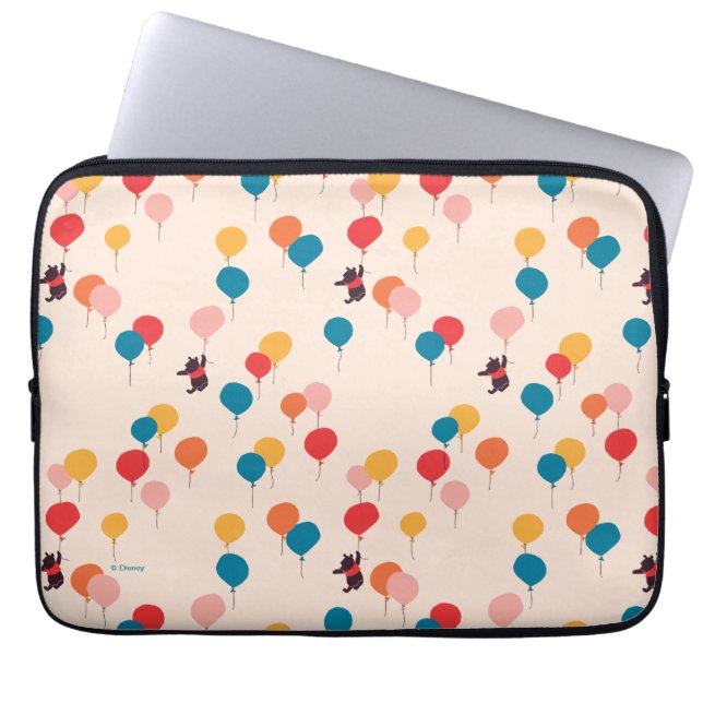 Winnie the Pooh | Flying High Balloon Pattern Laptop Sleeve (Front)