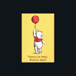 Winnie the Pooh for Short Canvas Print<br><div class="desc">Disney's Christopher Robin | This cute graphic features Pooh holding his balloon and the quote,  " Winnie the Pooh - Pooh for short."</div>