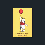 Winnie the Pooh for Short Canvas Print<br><div class="desc">Disney's Christopher Robin | This cute graphic features Pooh holding his balloon and the quote,  " Winnie the Pooh - Pooh for short."</div>