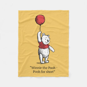 Winnie the Pooh for Short Fleece Blanket