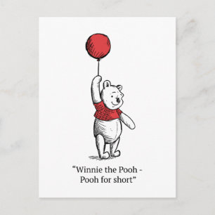 Winnie the Pooh for Short Postcard