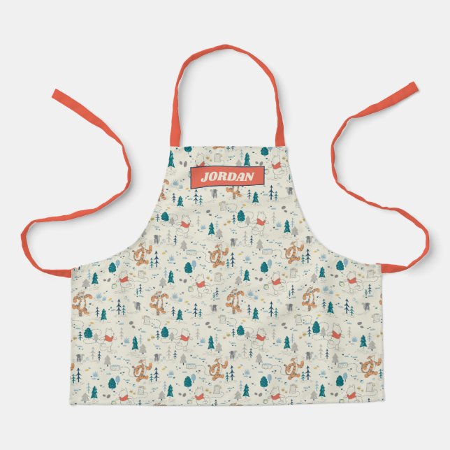 Winnie the Pooh | Forest Animals Pattern Apron (Front)